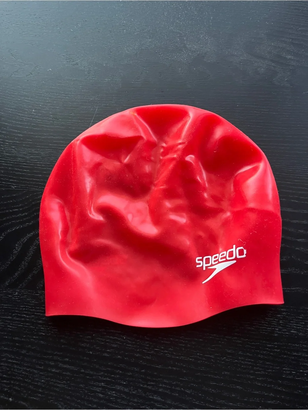 Speedo Red Silicone Swim Cap Unisex Adult Youth One Size Stretch Water Sports
